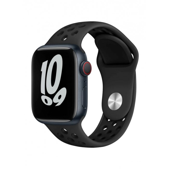 CATANES Silicone Strap Sport for Apple Watch 45mm / 44mm / 42mm Band Wrist Band Replacement Smart Watch Band Black