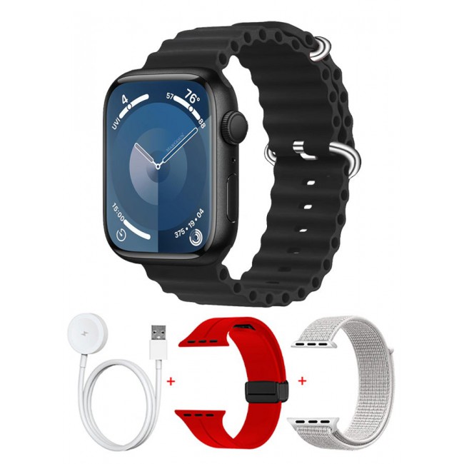 CATANES Smart Watch Fitness Tracker 44mm for Android and Ios with 3 Replacement Bands and Charging Cable - Multicolour 4
