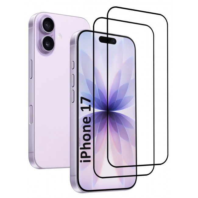 CATANES 2 Packs Screen Protector for iPhone 17 - 3D Full Coverage 9H Tempered Glass Bubble-Free Installation High Protection Scratch Resistant