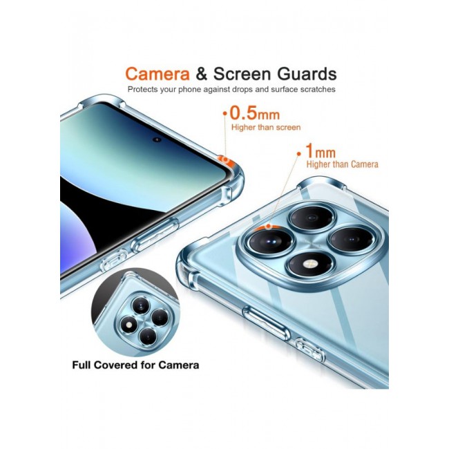 CATANES TPU Clear Case for Xiaomi Redmi Note 15 Pro 5G, Crystal Clear, Anti-Scratch, Full Camera Protection, Drop Protection, Shockproof, TPU for Redmi Note 15 Pro