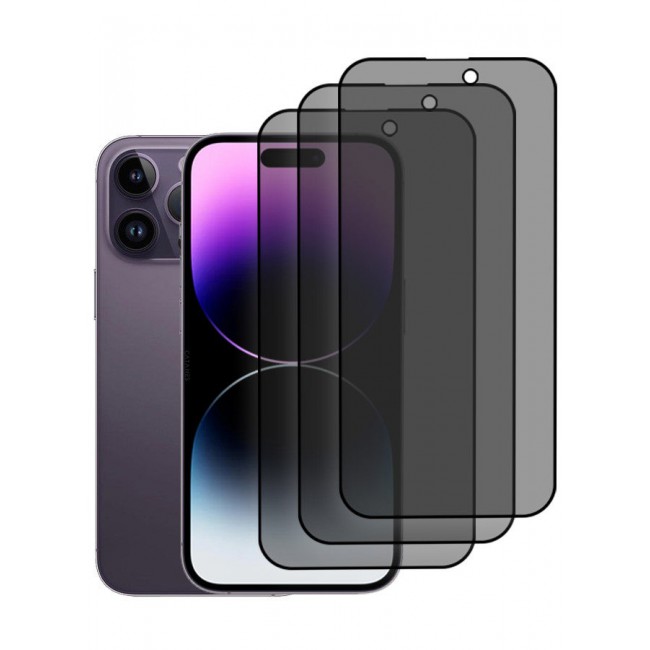CATANES [iPhone 14 Pro Max] 3 Pack Privacy Screen Protector 9H Full Coverage Screen Tempered Glass Anti-Spy Bubble Free Case Friendly Screen Protector