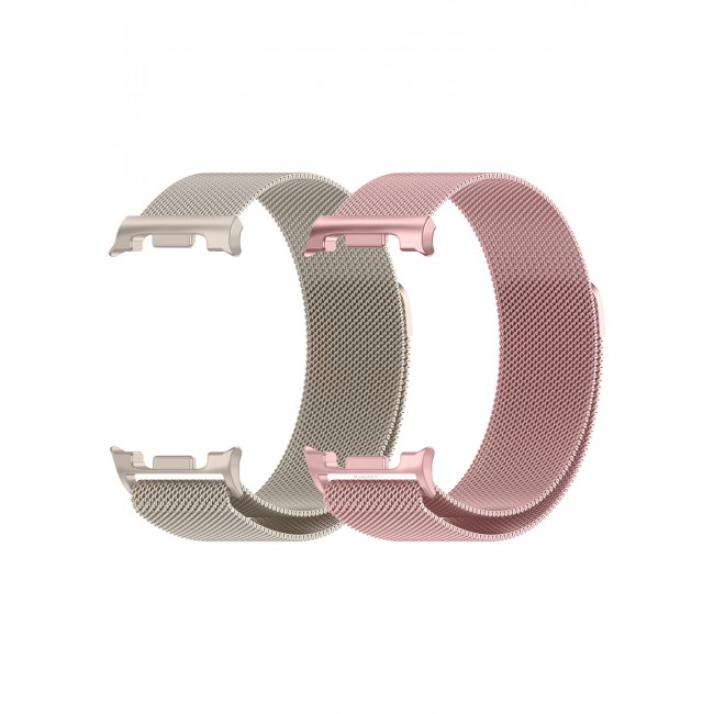 CATANES 2Packs Milanese Metal Band for Samsung Galaxy Watch 8 Band 40mm 44mm/8 Classic 46mm, Mesh Magnetic Stainless Steel Loop Strap