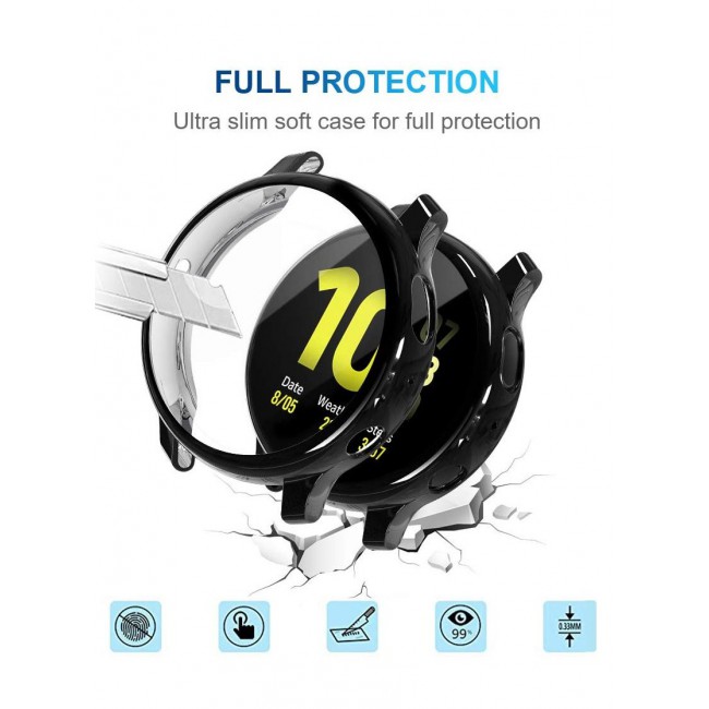 CATANES Samsung Galaxy Watch Active and Active 2 Case 40mm Soft TPU Bumper Electroplated Shockproof Protective Cover Full Coverage Shield