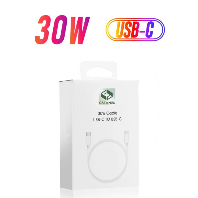 CATANES 30W USB-C Super Fast Cable Compatible with USB-C Devices USB-C to USB C Sync Charge Cable