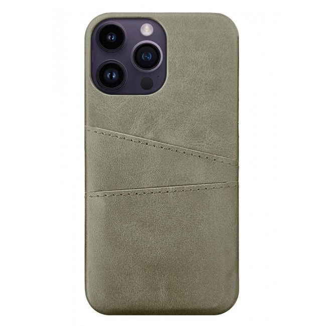 CATANES iPhone 14 Pro Max 3Packs Case Cover Leather with Card Holder for Men Women Phone Case with 3D Screen Protector - Grey