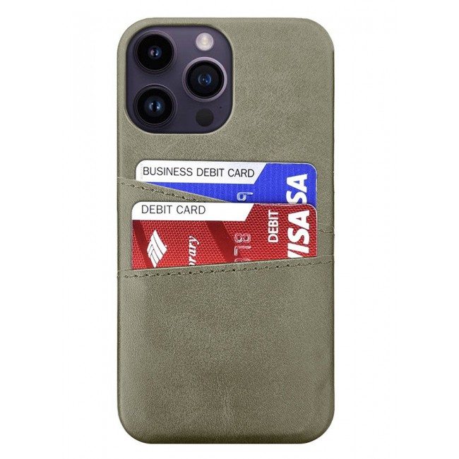 CATANES iPhone 14 Pro Max 3Packs Case Cover Leather with Card Holder for Men Women Phone Case with 3D Screen Protector - Grey