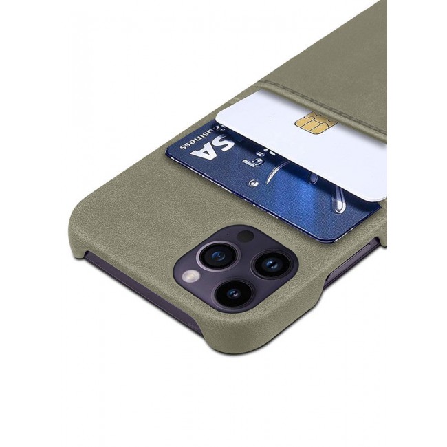 CATANES iPhone 14 Pro Max 3Packs Case Cover Leather with Card Holder for Men Women Phone Case with 3D Screen Protector - Grey