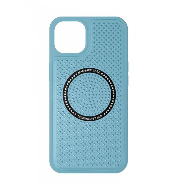 CATANES iPhone 12 Pro Max Leather Case MagSafe Back Cover Sky Blue