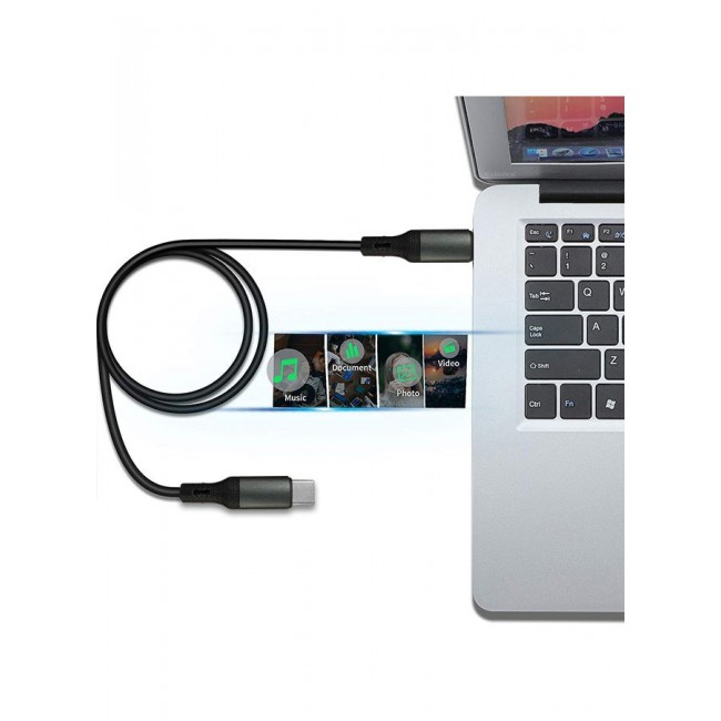 CATANES Fast USB-C to USB-C Cable Premium Braided Fast Charging and Data Transfer, PD Supported 1m - Black