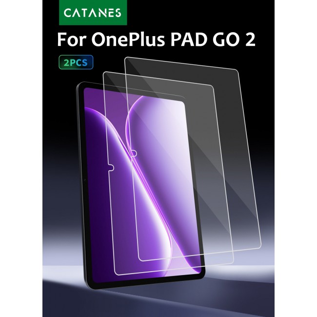 CATANES 2 Pack Screen Protector for OnePlus Pad Go 2 (11.35 Inch, 2026 Release), 9H Hardness Tempered Glass Guard, 0.33mm Ultra-Thin HD Clarity, Scratch Resistant & Bubble-Free Installation for OnePlus Pad Go 2nd Gen