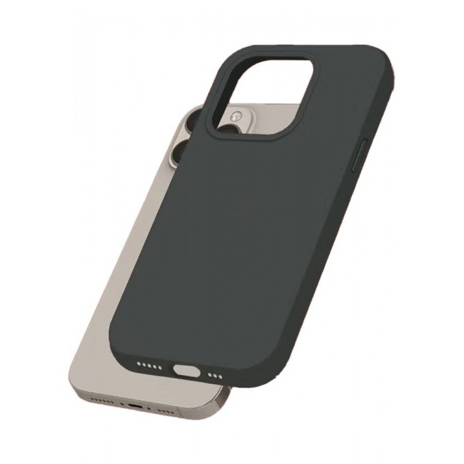 CATANES iPhone 15 Pro Max Case Silicone Case Full Body Protective Cover Shockproof Slim Phone Case Anti-Scratch Soft Microfiber Lining Grey