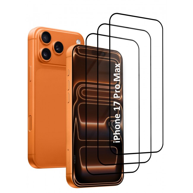 CATANES 3 Packs Screen Protector for iPhone 17 Pro Max - 3D Full Coverage 9H Tempered Glass Bubble-Free Installation High Protection Scratch Resistant