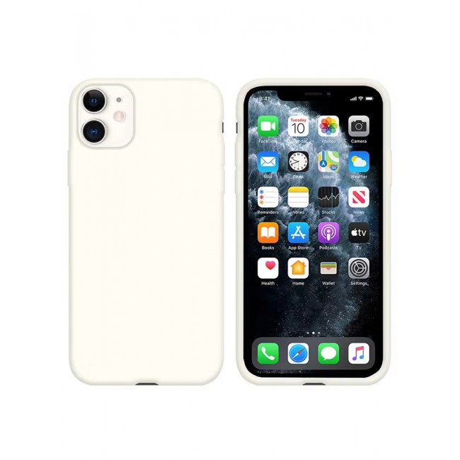 CATANES iPhone 11 Case Slim Silicone Case Soft Anti-Scratch Full Body Shockproof Protective Case Cover White