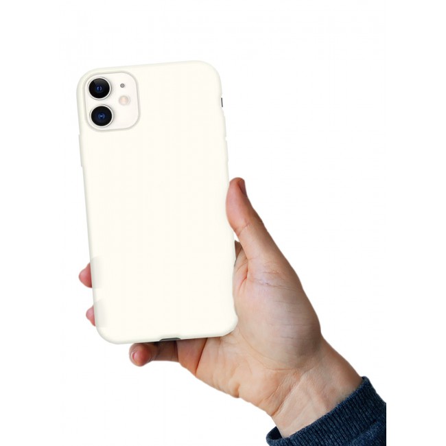 CATANES iPhone 11 Case Slim Silicone Case Soft Anti-Scratch Full Body Shockproof Protective Case Cover White