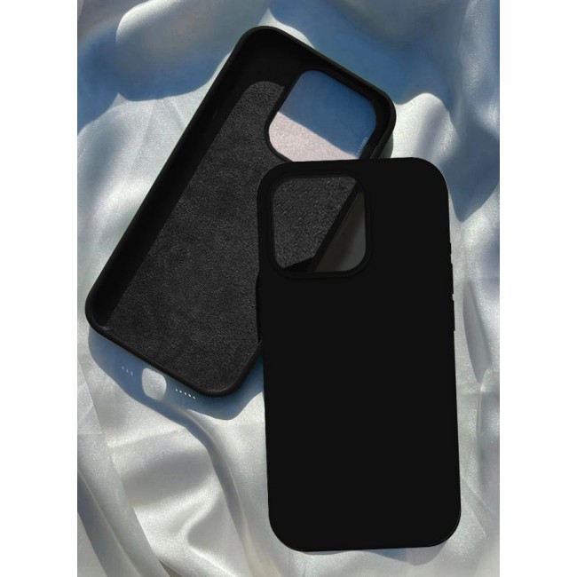 CATANES iPhone 14 Pro Max Case Silicone Case Full Body Protective Cover Shockproof Slim Phone Case Anti-Scratch Soft Microfiber Lining Black