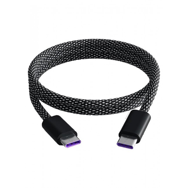 CATANES Fast USB-C to USB-C Cable Premium Braided Fast Charging and Data Transfer, PD Supported 1m - Dark Grey & White