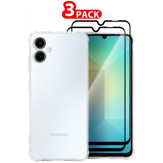 CATANES 3-Pack TPU Case and Screen Protector for Samsung Galaxy A16 5G Clear Color