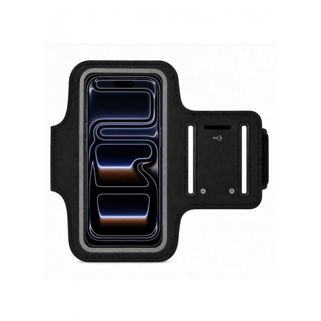 MARGOUN Sports Running Armband Case Compatible with iPhone 17 Pro – Water-Resistant Fitness Wristband Pouch for Gym, Workouts, Jogging with Key Holder and Reflective Strip