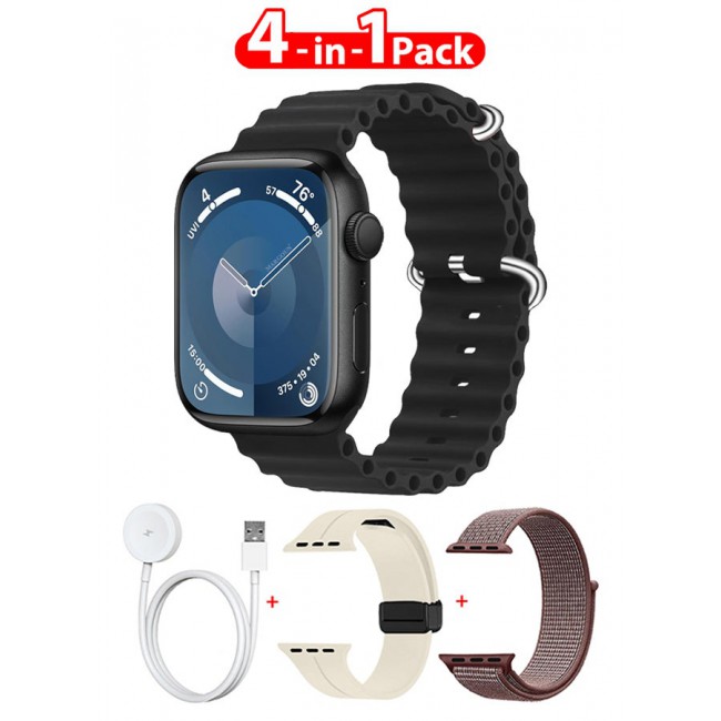CATANES Smart Watch Fitness Tracker 44mm for Android and Ios with 3 Replacement Bands and Charging Cable - Multicolour 8