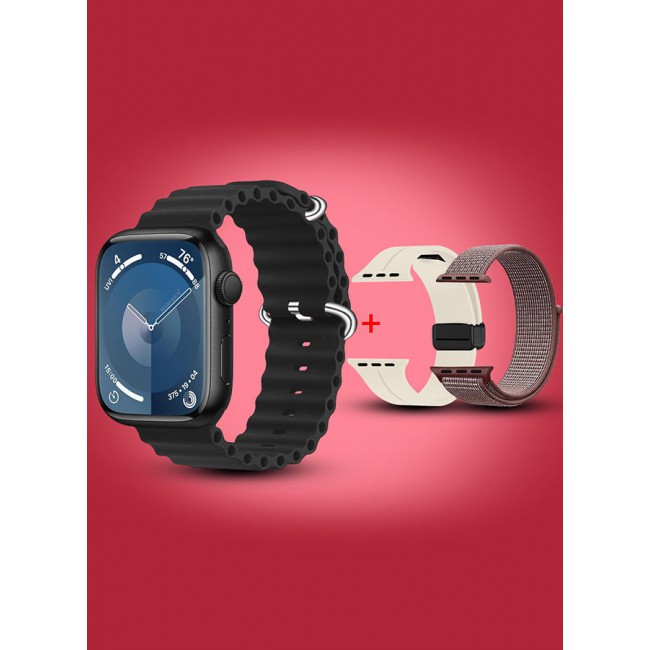 CATANES Smart Watch Fitness Tracker 44mm for Android and Ios with 3 Replacement Bands and Charging Cable - Multicolour 8