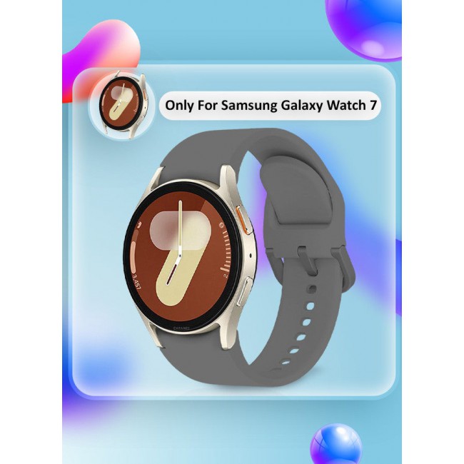 CATANES (for Samsung Galaxy Watch 7 / Samsung Galaxy Watch 6 ) Silicone Sport Band Durable and Sport Design for Men Women Grey