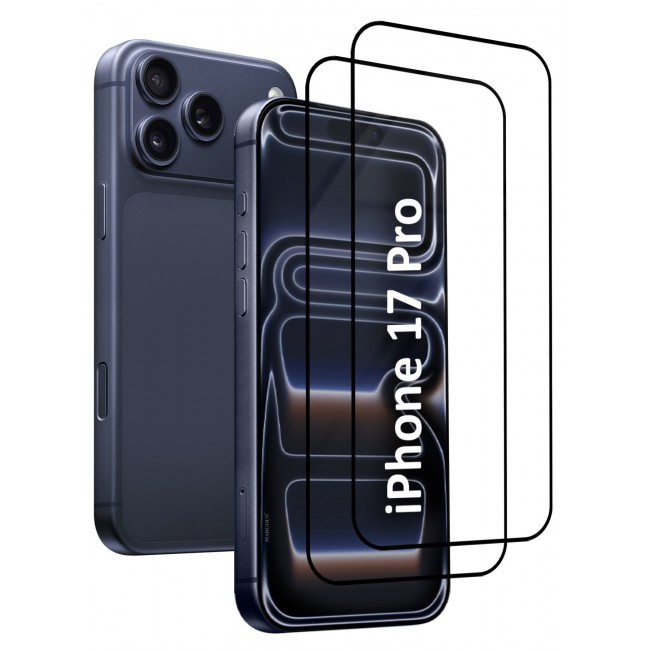 CATANES 2 Packs Screen Protector for iPhone 17 Pro - 3D Full Coverage 9H Tempered Glass Bubble-Free Installation High Protection Scratch Resistant