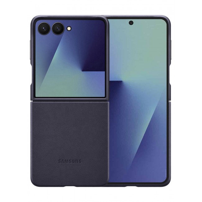 CATANES Leather Case Cover for Samsung Galaxy Z Flip 7 – Premium Protective Fold Design - Dark Blue