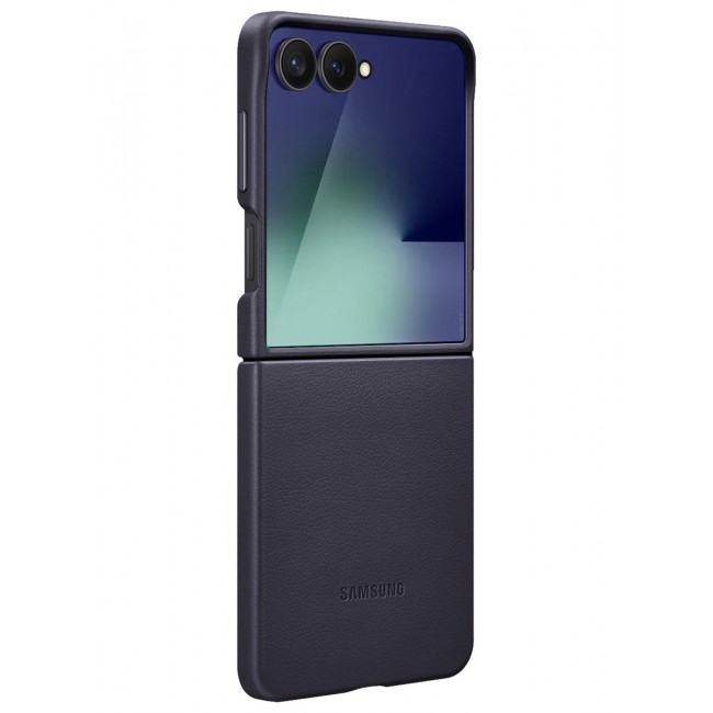 CATANES Leather Case Cover for Samsung Galaxy Z Flip 7 – Premium Protective Fold Design - Dark Blue