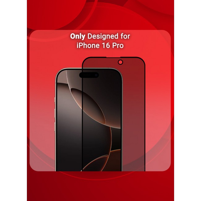 CATANES ( for iPhone 16 Pro ) Privacy Screen Protector, Anti Spy Private Tempered Glass Film, Case Friendly 9H Hardness Screen Protector