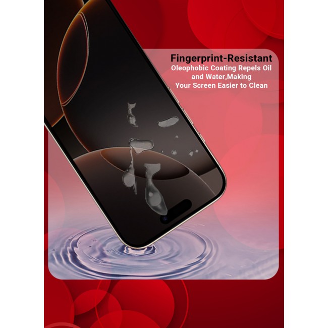 CATANES ( for iPhone 16 Pro ) Privacy Screen Protector, Anti Spy Private Tempered Glass Film, Case Friendly 9H Hardness Screen Protector
