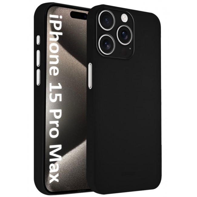 KZDOO ( for iPhone 15 Pro Max ) Ultra Thin Case Cover Air Skin Series Back Cover Sturdy Durable Case Drop Protection Cover - Transparent Black