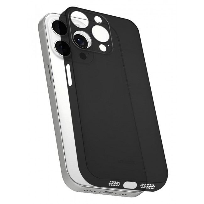 KZDOO ( for iPhone 15 Pro Max ) Ultra Thin Case Cover Air Skin Series Back Cover Sturdy Durable Case Drop Protection Cover - Transparent Black