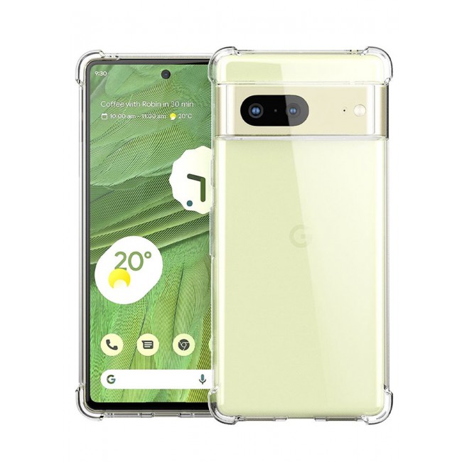 CATANES Google Pixel 7 TPU Case Clear Transparent Shockproof Protective Phone Case Scratch Resistant Reinforced Corners Cover