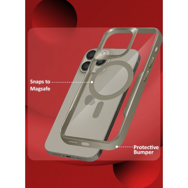 CATANES iPhone 15 Pro Max Case Magnetic Phone Case Slim Shockproof Cover New Design Electroplated Case Cover Titanium