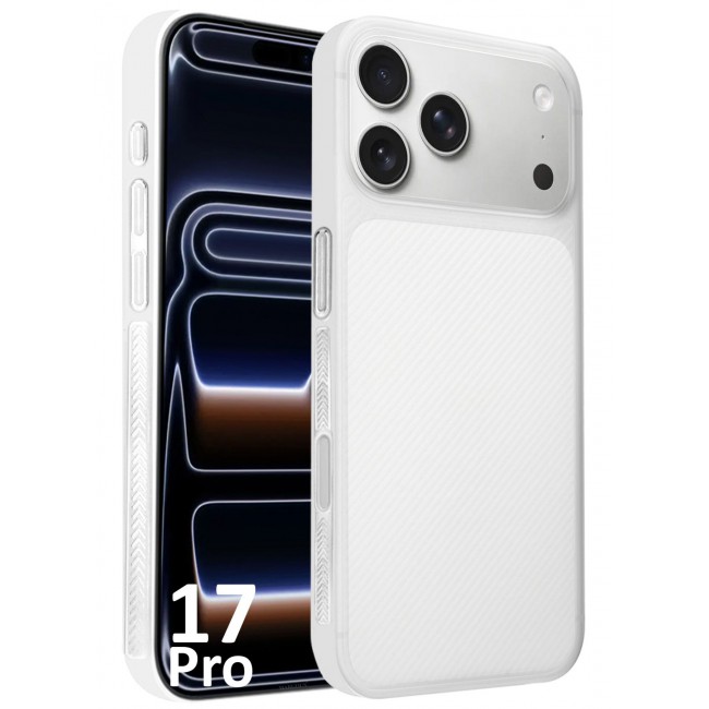 CATANES Case Cover for iPhone 17 Pro, Air Skin Line Design Back Cover, Sturdy Durable Ultra-Thin Case, Drop Protection Cover Clear - White