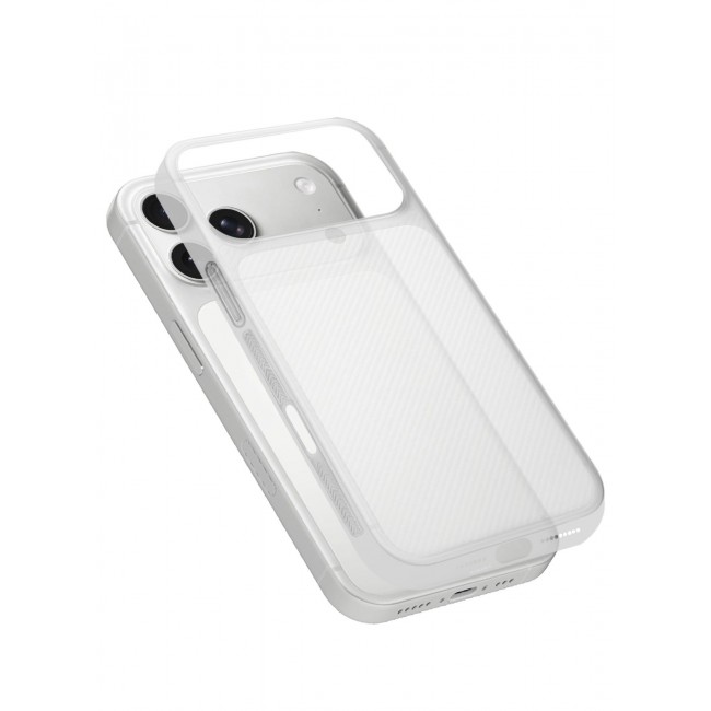 CATANES Case Cover for iPhone 17 Pro, Air Skin Line Design Back Cover, Sturdy Durable Ultra-Thin Case, Drop Protection Cover Clear - White