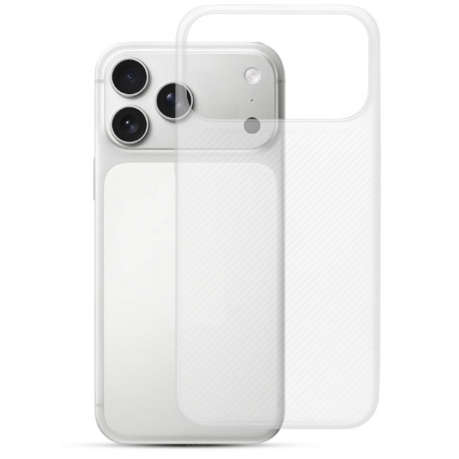 CATANES Case Cover for iPhone 17 Pro, Air Skin Line Design Back Cover, Sturdy Durable Ultra-Thin Case, Drop Protection Cover Clear - White