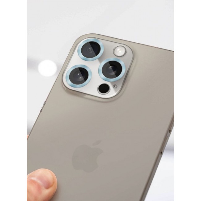 CATANES iPhone 14 Pro Camera Lens Protector Tempered Glass 9H Hardness Ultra HD Anti-Scratch Easy to Install Case Friendly Full Coverage Guard Seria Blue