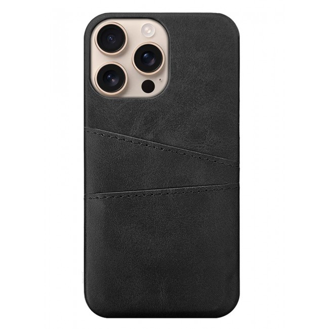 CATANES iPhone 16 Pro Max 2Packs Case Cover Leather with Card Holder for Men Women Phone Case with 3D Screen Protector - Black