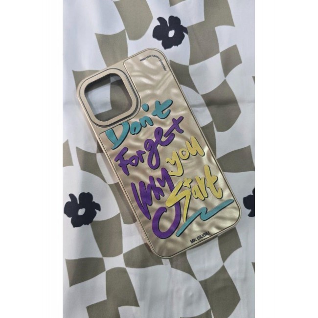 CATANES Letter Phone Case Cover for Apple iPhone 13 Pro Max Gold