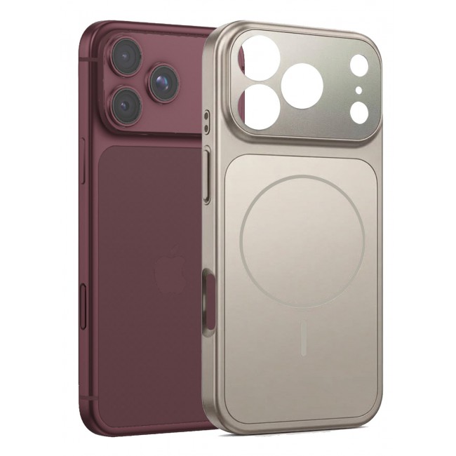 CATANES 2 Pack MagSafe Compatible Case for iPhone 18 Pro Max, Protective Bumper with Drop Protection & Lens Cover - Natural Titanium