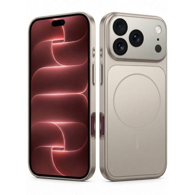 CATANES 2 Pack MagSafe Compatible Case for iPhone 18 Pro Max, Protective Bumper with Drop Protection & Lens Cover - Natural Titanium