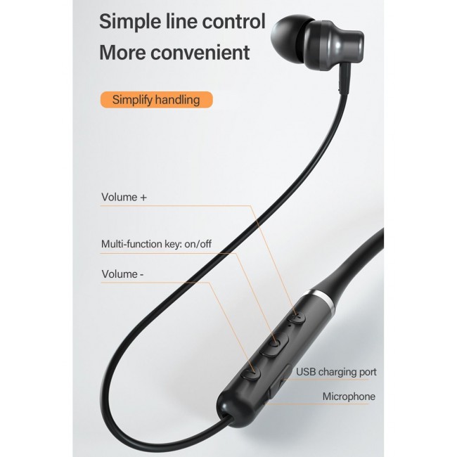 CATANES Wireless Headphones Bluetooth V5.0 IPX5 Waterproof Magnetic Neckband Sport Earphones with Mic