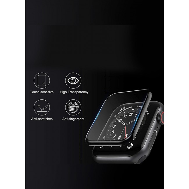 CATANES Tempered Glass Screen Protector for Apple Watch 44mm Series 7 – 9H Anti-Scratch Ultra-Thin Protective Film Cover Clear Color