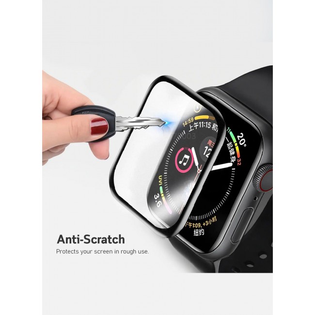 CATANES Tempered Glass Screen Protector for Apple Watch 44mm Series 7 – 9H Anti-Scratch Ultra-Thin Protective Film Cover Clear Color