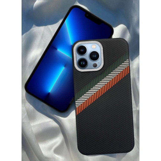 CATANES (for iPhone 13 Pro Max) Case Cover Carbon Fiber Pattern Phone Case Slim Shockproof Back Cover