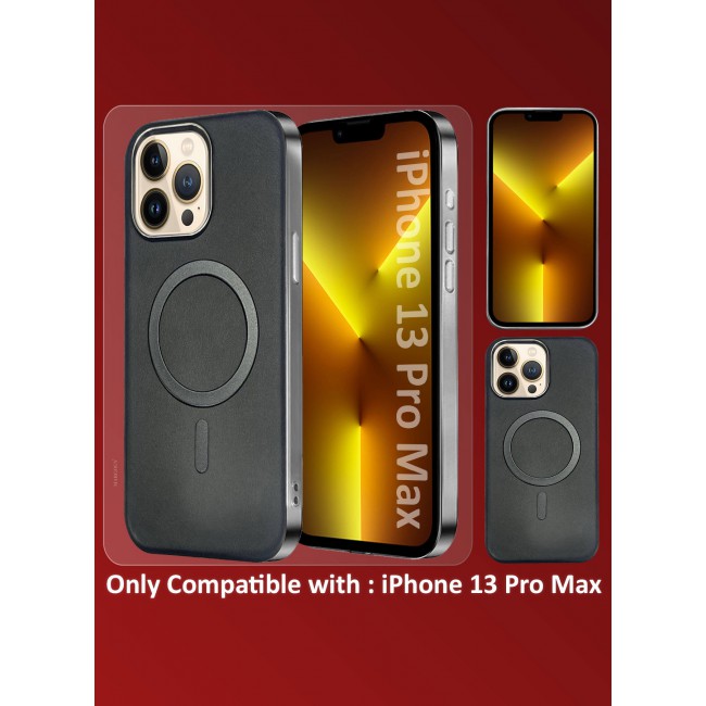 CATANES iPhone 13 Pro Max Leather Case, Compatible with Magsafe, Vintage Aesthetic, Comfort Grip, Camera Bump Frame