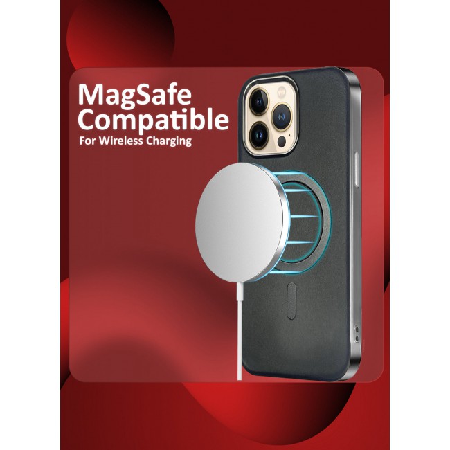 CATANES iPhone 13 Pro Max Leather Case, Compatible with Magsafe, Vintage Aesthetic, Comfort Grip, Camera Bump Frame