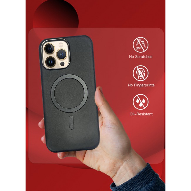CATANES iPhone 13 Pro Max Leather Case, Compatible with Magsafe, Vintage Aesthetic, Comfort Grip, Camera Bump Frame