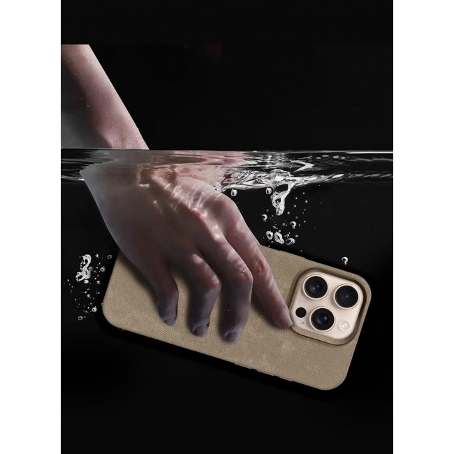 CATANES 3Packs iPhone 16 Pro Max Alcantara Case Cover Premium Quality Luxurious Soft Touch Protection with Metal Camera Frame with Two 3D Screen Protectors - Desert Titanium